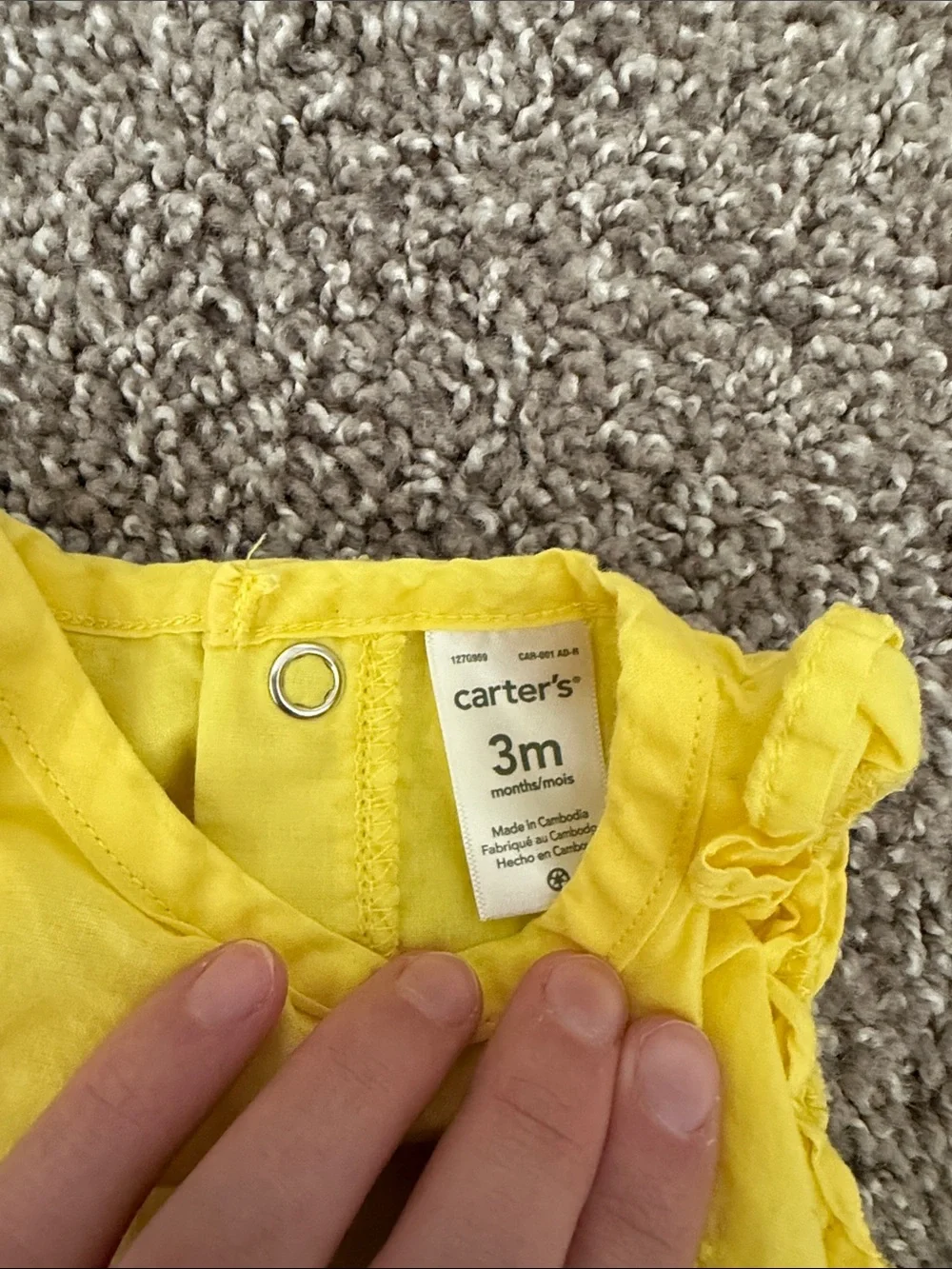 Yellow Eyelet Baby Dress Romper Carter’s